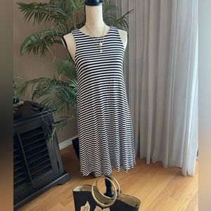 Old Navy Fit and Flare Stripe Sleeveless Dress